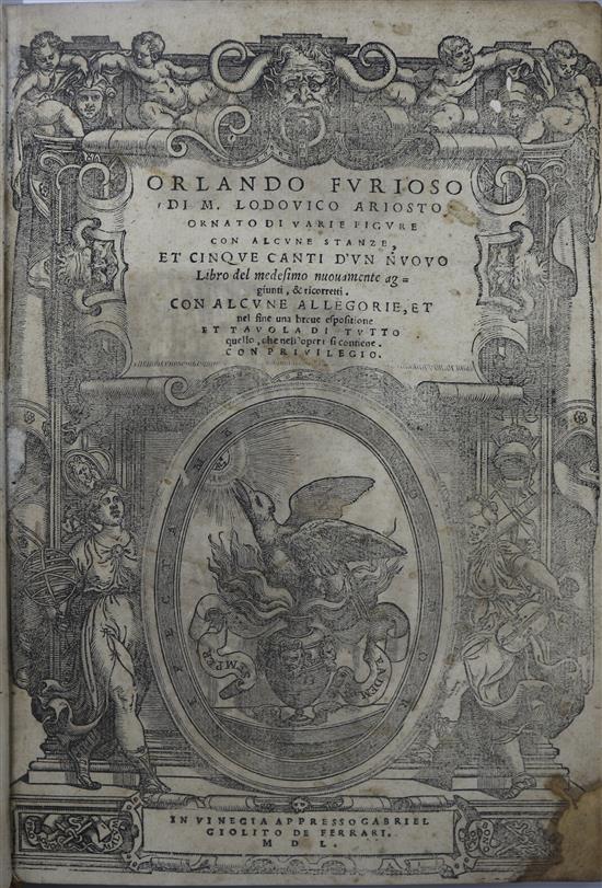 ARIOSTO, LUDOVICO - ORLANDO FURIOSO,